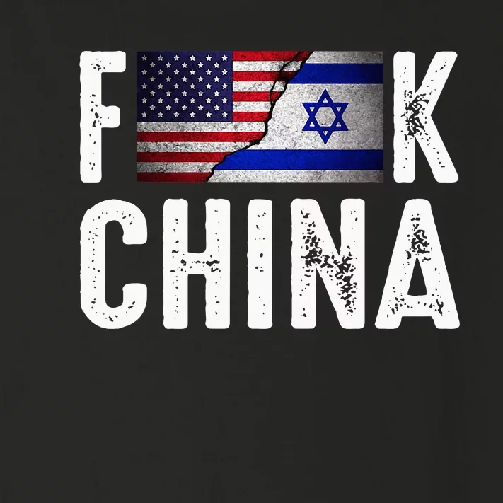 Pray For the Peace US Israel Flag Anti-China Toddler Long Sleeve Shirt