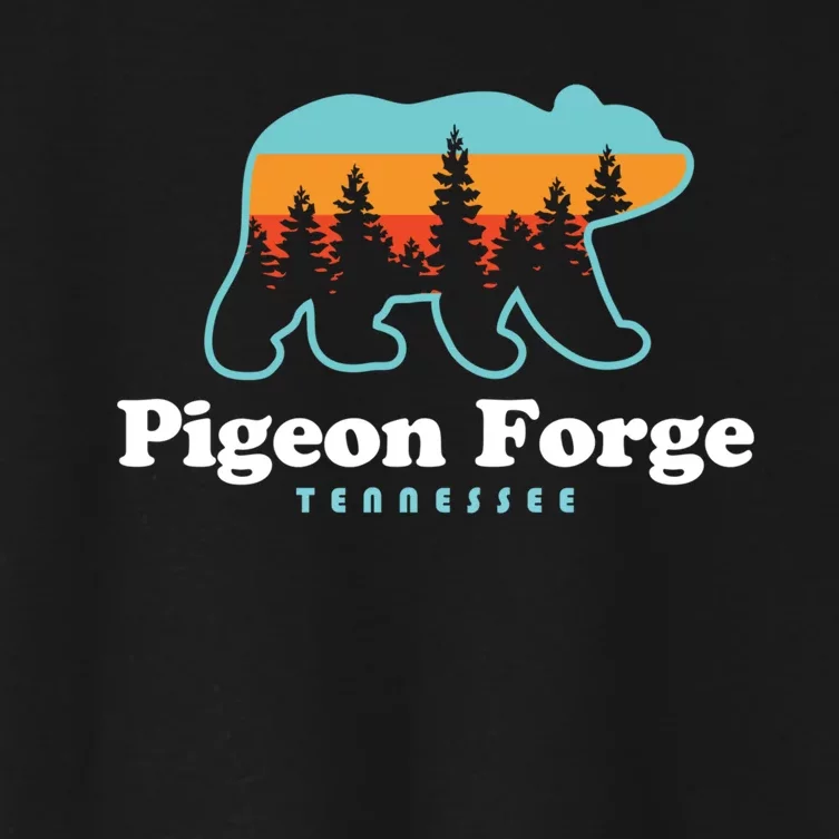 Pigeon Forge TN Bear Great Smoky Mountains Women's Crop Top Tee