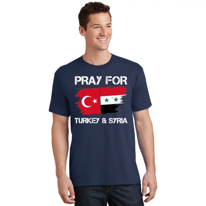 Pray For Turkey & Syria Flag Earthquake In Turkey Syria T-Shirt