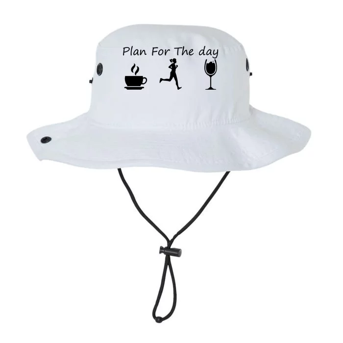 Plan For The Day Coffee Running Wine Gift Legacy Cool Fit Booney Bucket Hat