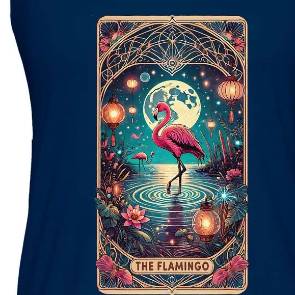 Pink Flamingo Tarot Card Flamingo For Man Woman Ladies Essential Flowy Tank