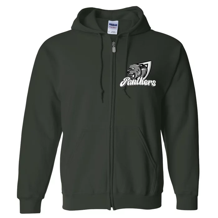 Panthers Fan Team Supporter Sports Animal Wildlife Lover Full Zip Hoodie