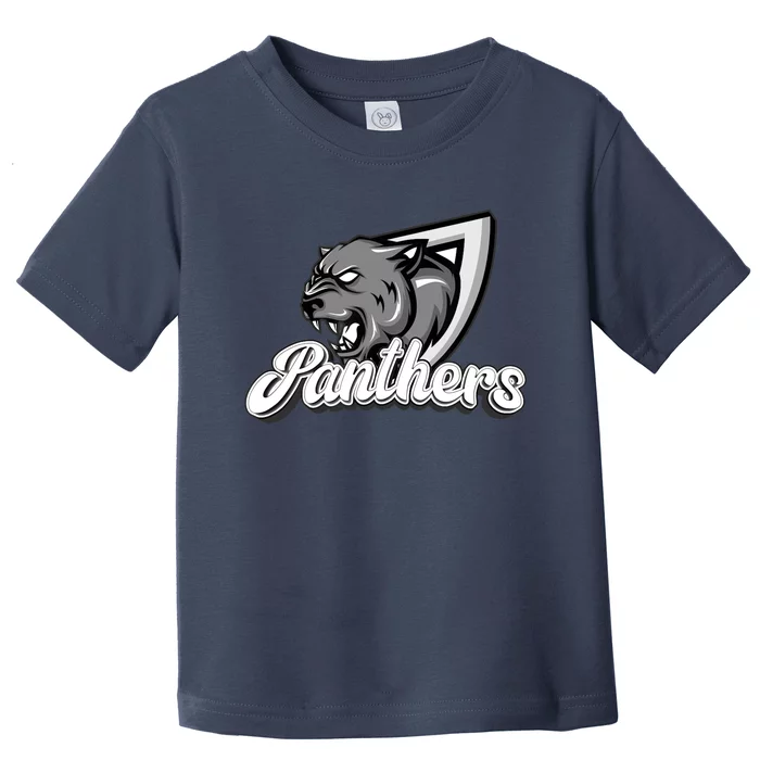 Panthers Fan Team Supporter Sports Animal Wildlife Lover Toddler T-Shirt