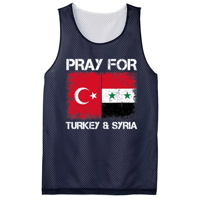 Pray For Turkey And Syria Earthquake In Turkey & Syria Flag Mesh Reversible Basketball Jersey Tank