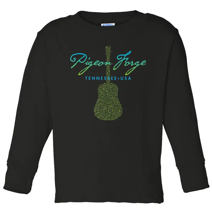 Pigeon Forge Tennessee Musicthemed Design Toddler Long Sleeve Shirt