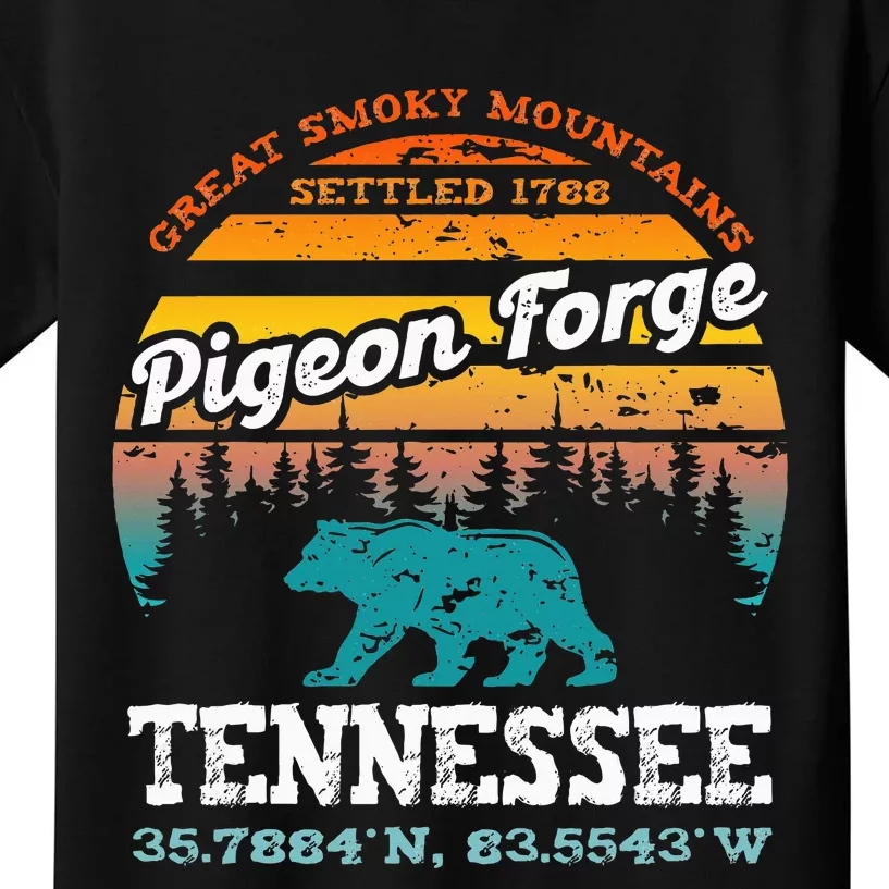 Pigeon Forge Tennessee Great Smoky Mountains Trip Gifts Kids T-Shirt