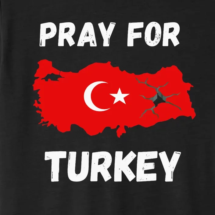 Pray For Turkey & Syria Flag Earthquake In Turkey Syria ChromaSoft Performance T-Shirt