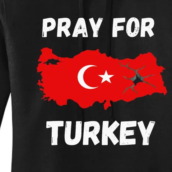 Pray For Turkey & Syria Flag Earthquake In Turkey Syria Women's Pullover Hoodie