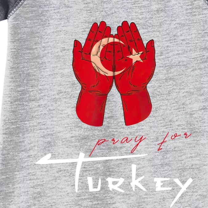 Pray For Turkey & Syria Flag Earthquake In Turkey Syria Infant Baby Jersey Bodysuit