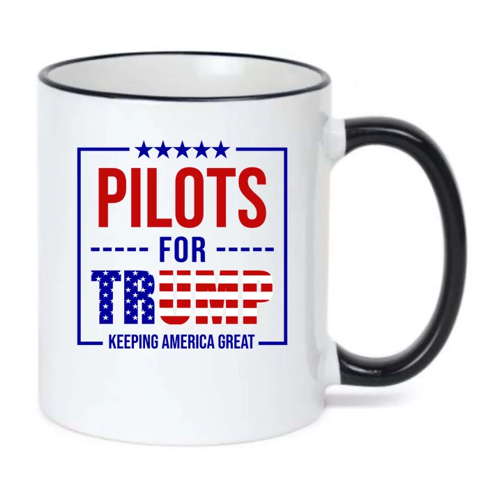 Pilots For Trump Keeping America First Black Color Changing Mug