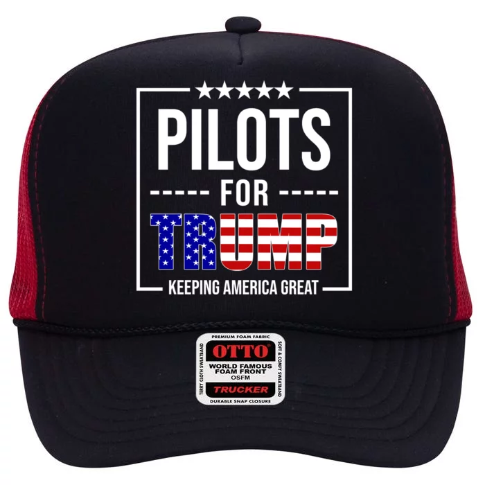 Pilots For Trump Keeping America First High Crown Mesh Trucker Hat