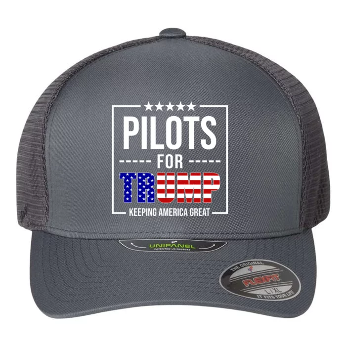 Pilots For Trump Keeping America First Flexfit Unipanel Trucker Cap