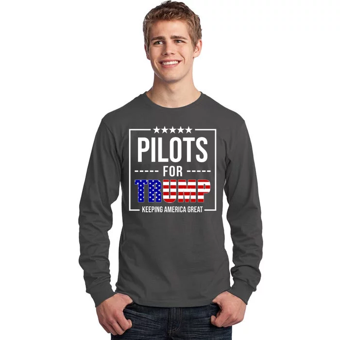 Pilots For Trump Keeping America First Tall Long Sleeve T-Shirt