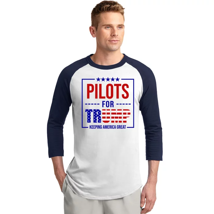 Pilots For Trump Keeping America First Baseball Sleeve Shirt