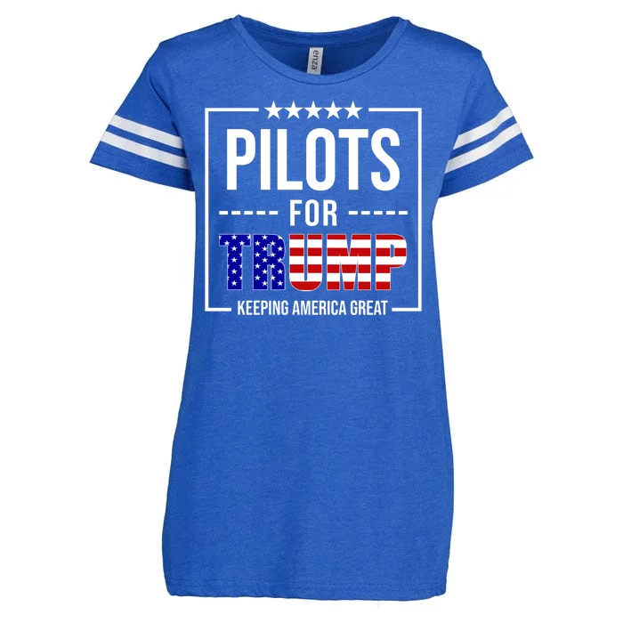 Pilots For Trump Keeping America First Enza Ladies Jersey Football T-Shirt