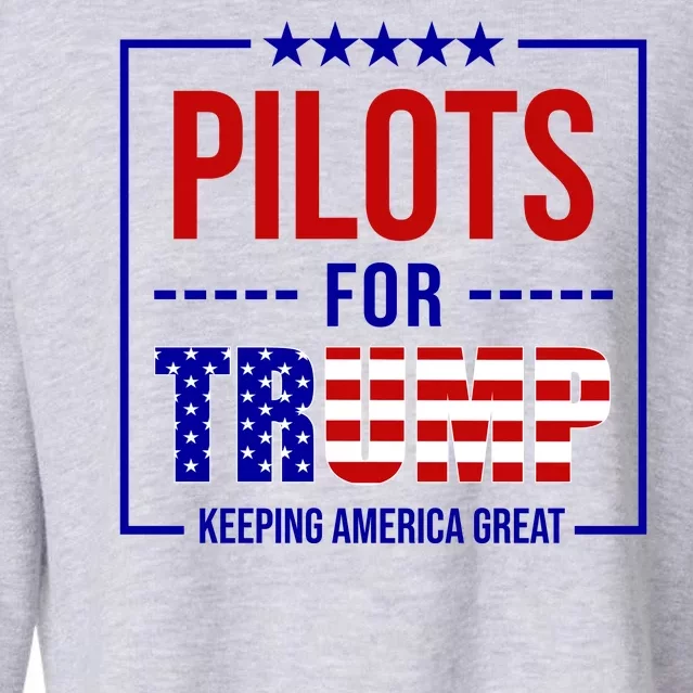 Pilots For Trump Keeping America First Cropped Pullover Crew