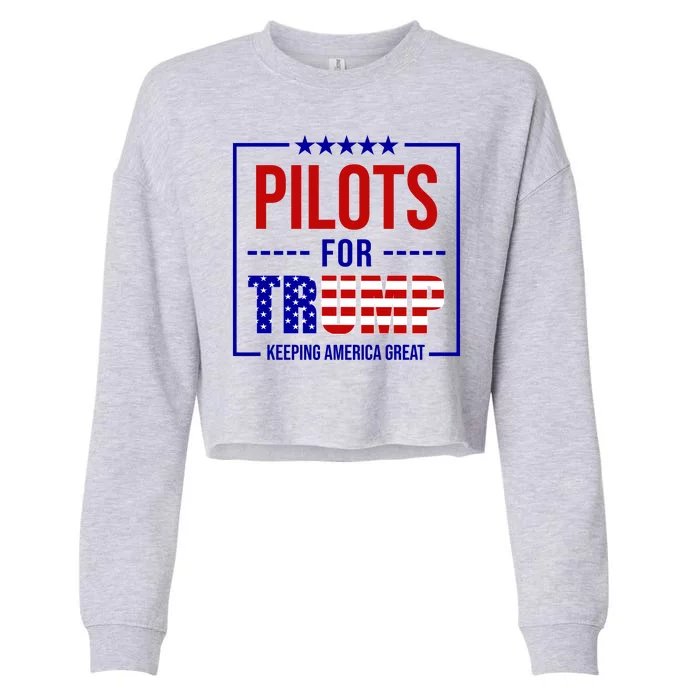 Pilots For Trump Keeping America First Cropped Pullover Crew