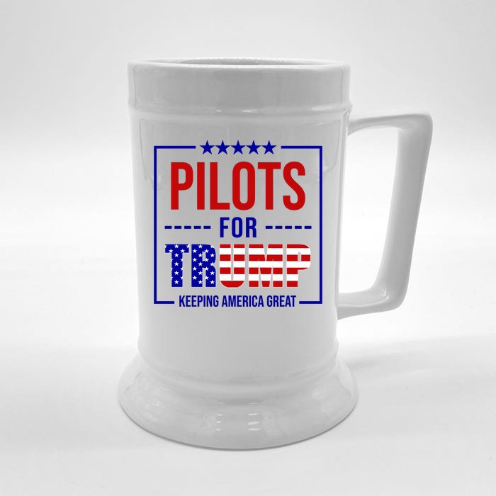 Pilots For Trump Keeping America First Front & Back Beer Stein