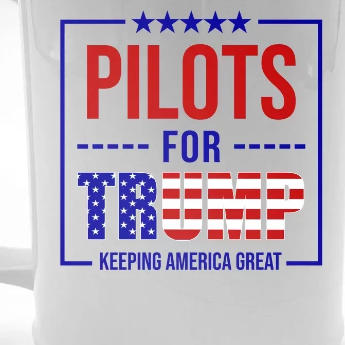 Pilots For Trump Keeping America First Front & Back Beer Stein