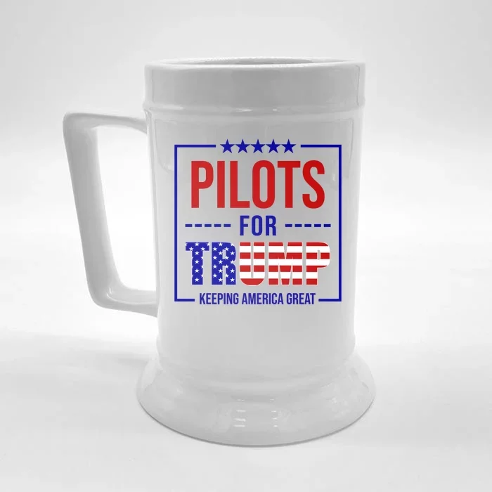 Pilots For Trump Keeping America First Front & Back Beer Stein