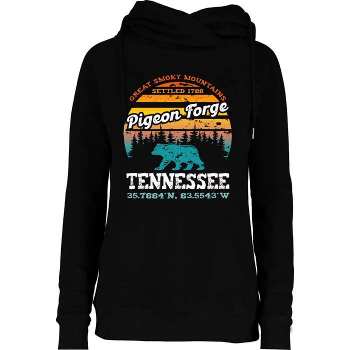 Pigeon Forge Tennessee Great Smoky Mountains Trip Gifts Womens Funnel Neck Pullover Hood