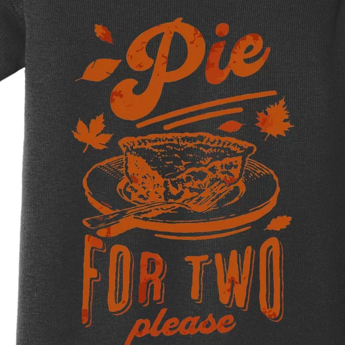 Pie for Two Please Thanksgiving Pregnancy Baby Announcement Baby Bodysuit