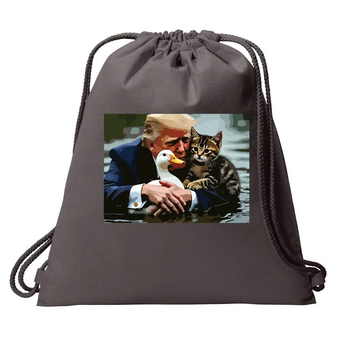 Pets For Trump Protect Our Pets Save Our Pets Drawstring Bag