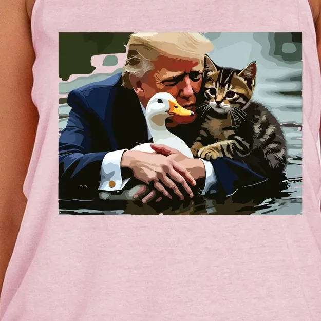 Pets For Trump Protect Our Pets Save Our Pets Women's Knotted Racerback Tank