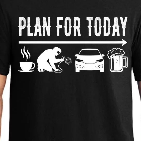 Plan For Today Coffee Welding Cars Beer Pajama Set