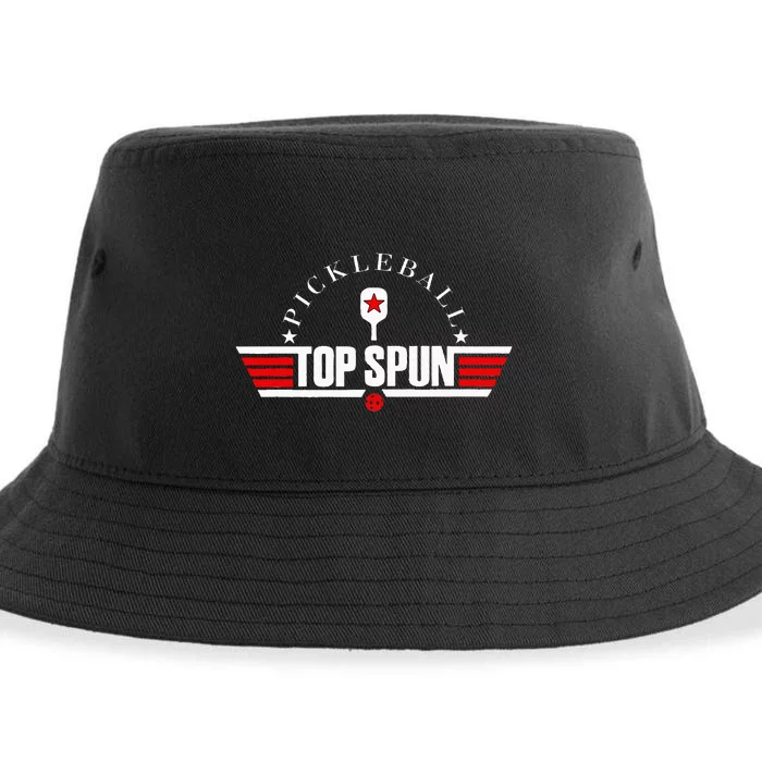 Pickleball for Top Spun Military Style Sustainable Bucket Hat