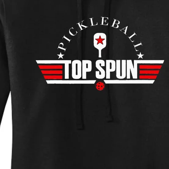 Pickleball for Top Spun Military Style Women's Pullover Hoodie