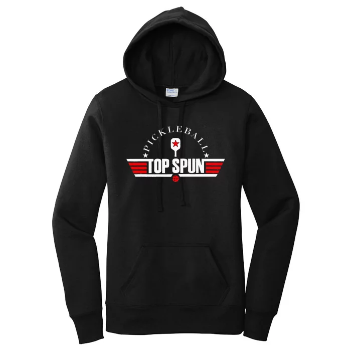 Pickleball for Top Spun Military Style Women's Pullover Hoodie