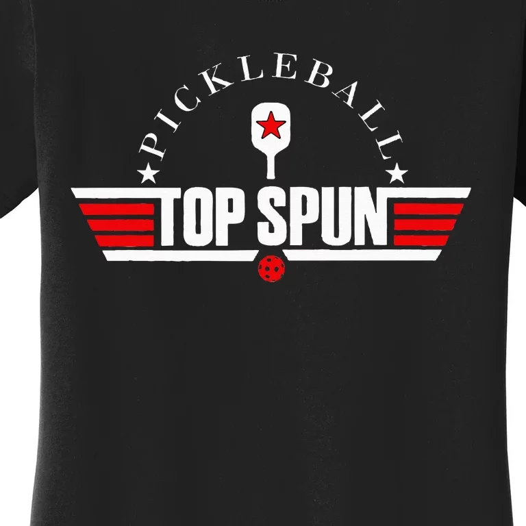 Pickleball for Top Spun Military Style Women's T-Shirt