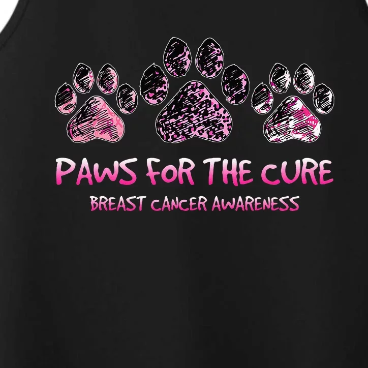 Paws For The Cure Dog Cat Lovers Breast Cancer Awareness Performance Tank