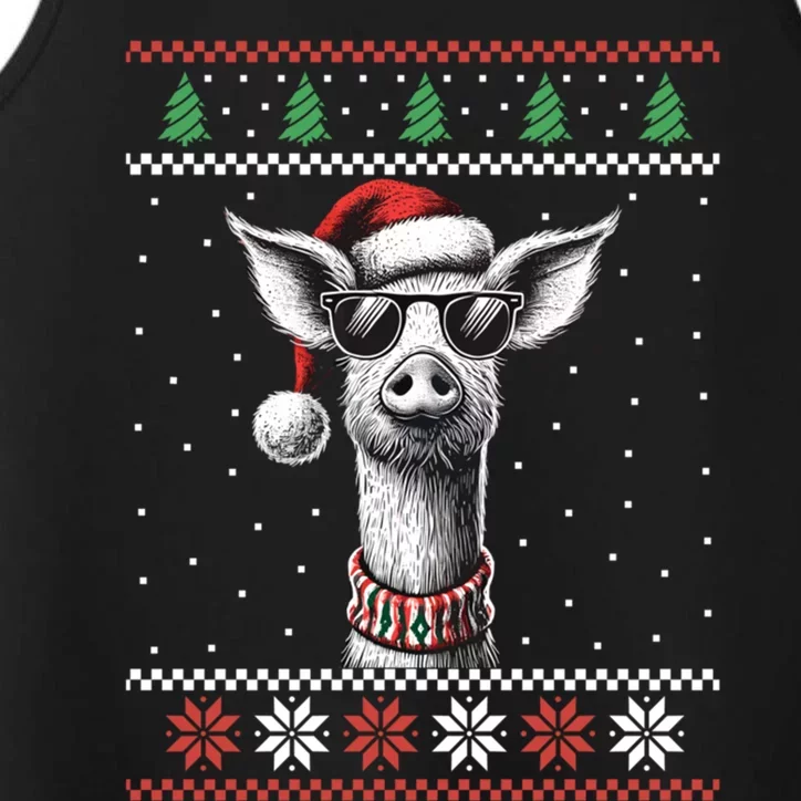 Pig Farmer Ugly Christmas Xmas Gift Performance Tank