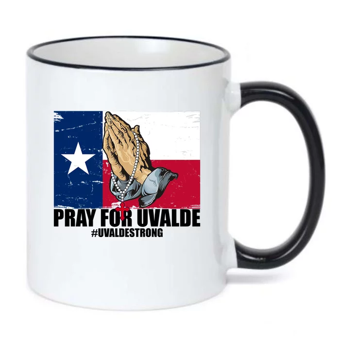 Pray For Uvalde Texas Strong Black Color Changing Mug