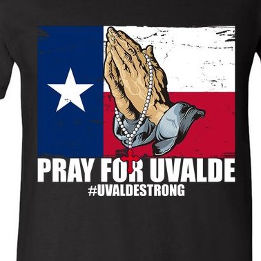 Pray For Uvalde Texas Strong V-Neck T-Shirt