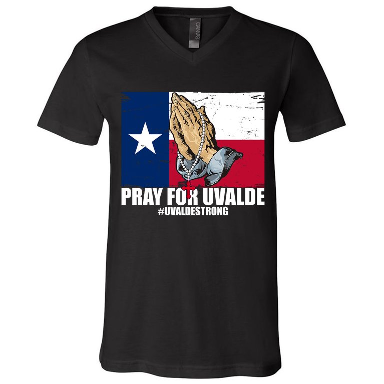 Pray For Uvalde Texas Strong V-Neck T-Shirt