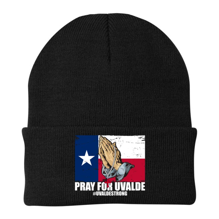 Pray For Uvalde Texas Strong Knit Cap Winter Beanie