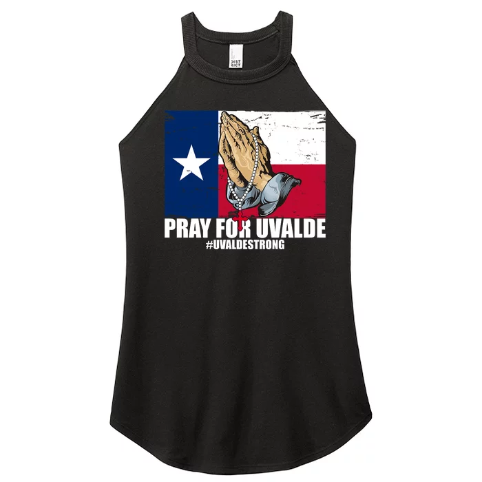 Pray For Uvalde Texas Strong Women’s Perfect Tri Rocker Tank