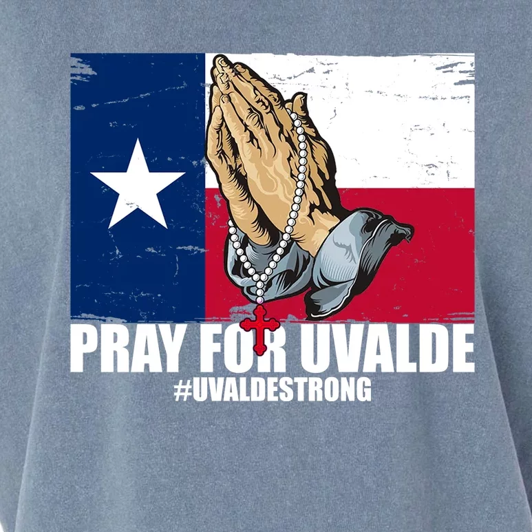 Pray For Uvalde Texas Strong Garment-Dyed Women's Muscle Tee