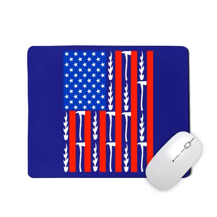 Patriotic Firefighter Us American Flag Red Line Usa Fire Gift Mousepad