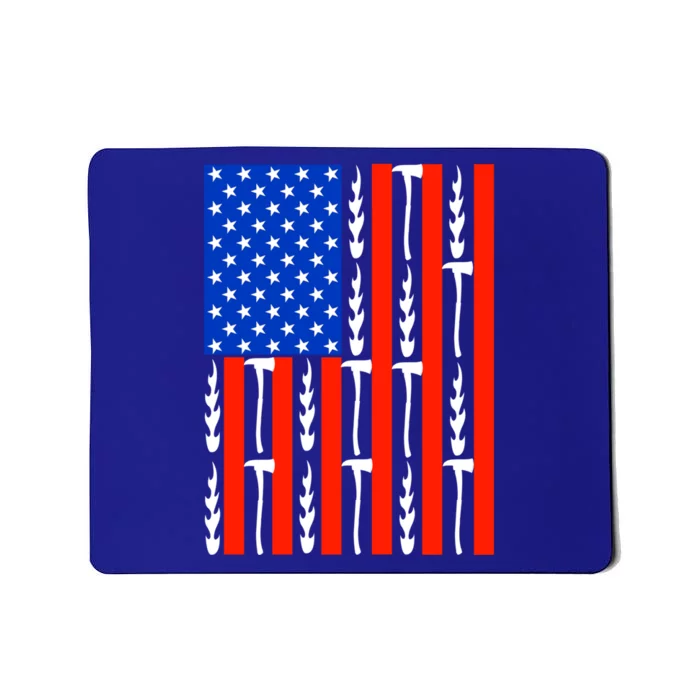 Patriotic Firefighter Us American Flag Red Line Usa Fire Gift Mousepad