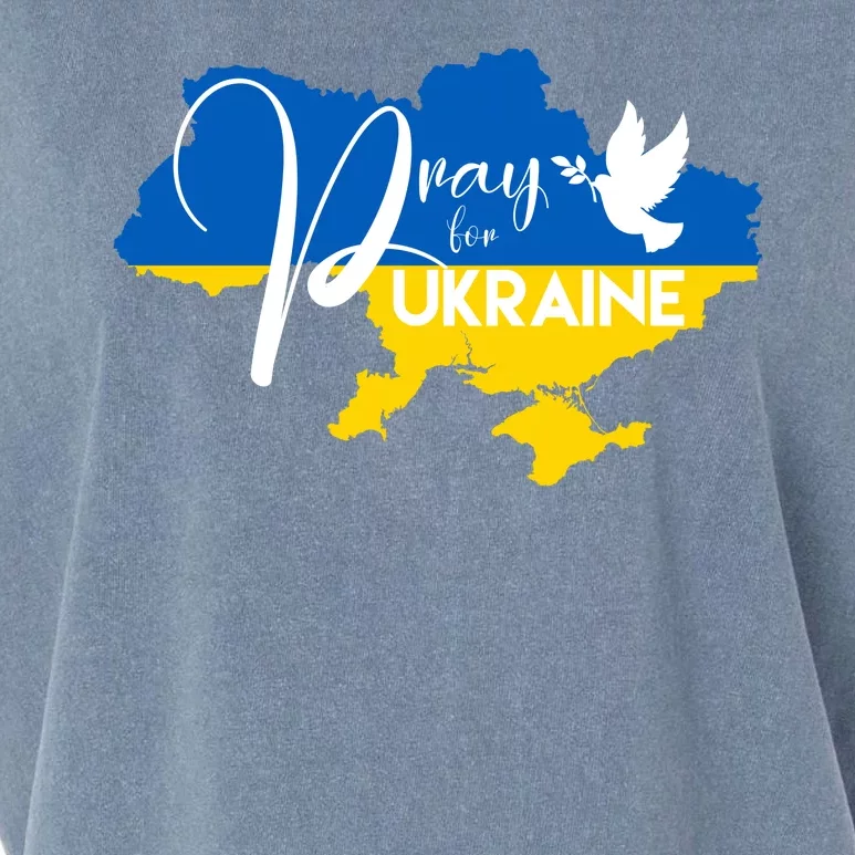 Pray For Ukraine Dove Garment-Dyed Women's Muscle Tee