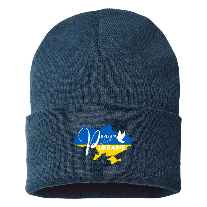 Pray For Ukraine Dove Sustainable Knit Beanie