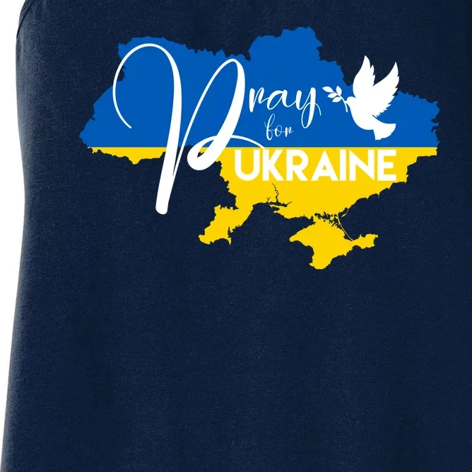 Pray For Ukraine Dove Women's Racerback Tank