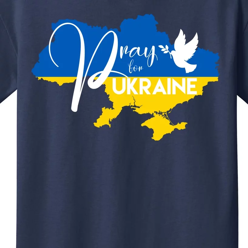 Pray For Ukraine Dove Kids T-Shirt