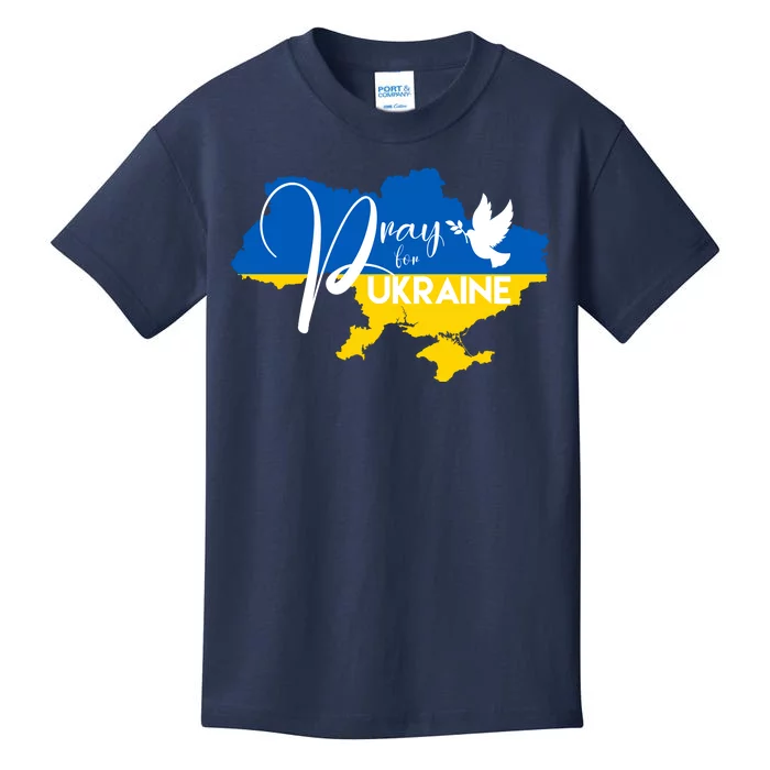 Pray For Ukraine Dove Kids T-Shirt