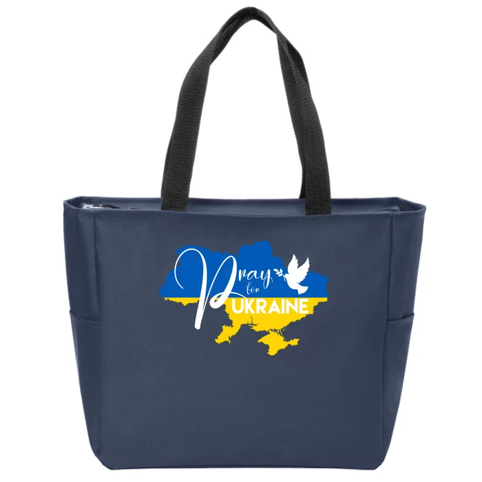 Pray For Ukraine Dove Zip Tote Bag