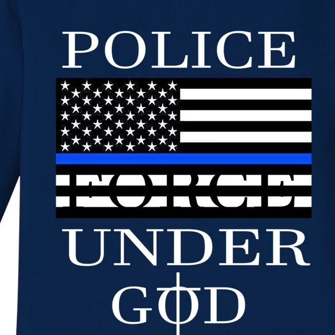 Police Force Under God One Nation Under God Cute Gift Baby Long Sleeve Bodysuit